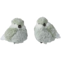 1 Clip Oiseau Vert  Paillet