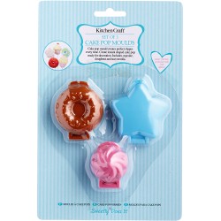 3 Mini Moules Cakes Pop Gourmands - Plastique. n1