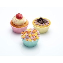 12 moules  mini Cupcakes silicone Pastels. n1