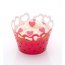 12 Wrappers  Cupcakes Coeurs Fuchsia