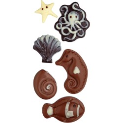 Set 2 moules 6 chocolats Animaux Ferme / Ocean. n2
