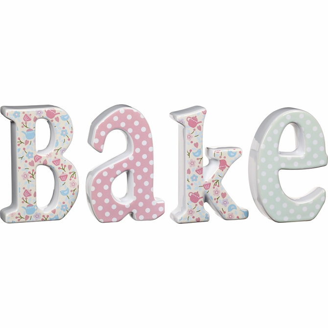 4 Grandes Lettres Dco Bake - Cramique 