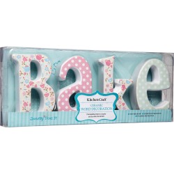 4 Grandes Lettres Dco Bake - Cramique. n1