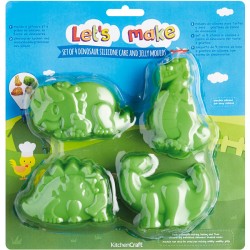 4 Moules Dinosaures (8 cm) - Silicone. n1