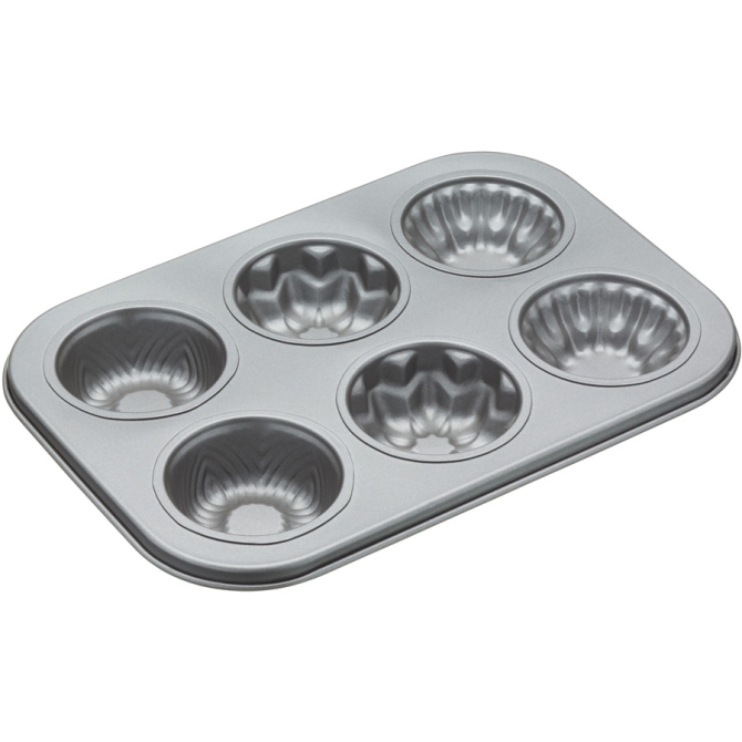 Moule 6 Mini Cakes Fleurs (7 cm) - Mtal 