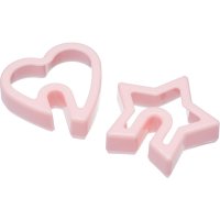 2 Emportes pices Coeur/Etoile pour Tasse (6 cm) - Plastique