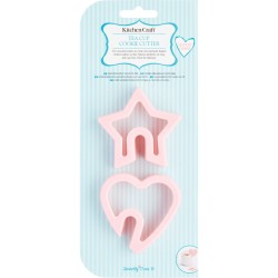 2 Emportes pices Coeur / Etoile pour Tasse (6 cm) - Plastique. n1