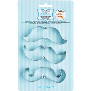 3 emportes pices Moustache (11 cm) - Mtal