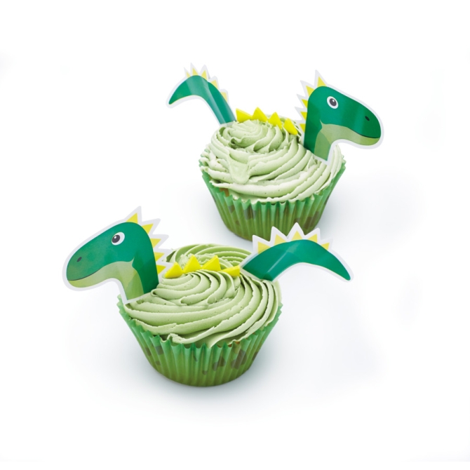 Kit 24 Cupcakes Dinosaure (Caissettes,  Dco,  Bonbons) 