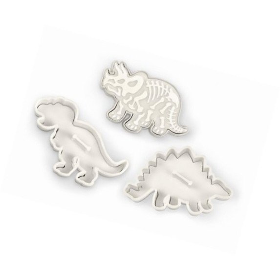 3 Emporte-pièces Dino avec relief (13 cm) 
