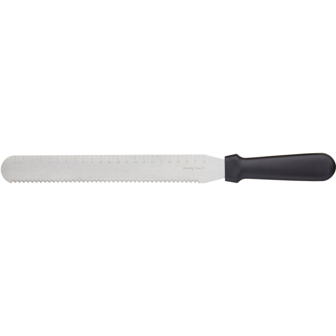 Couteau plat crant 26 cm - Inox 