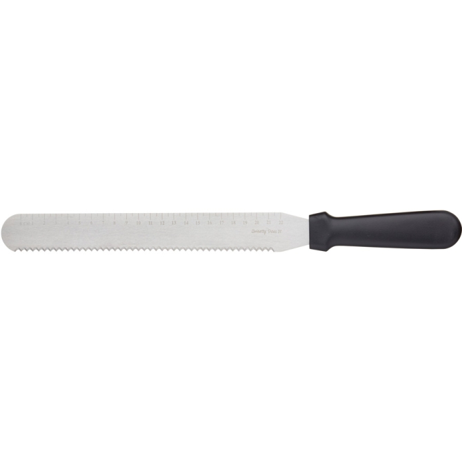 Couteau plat cranté 26 cm - Inox 