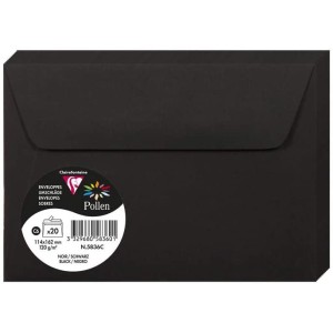 Paquet de 20 Enveloppes Pollen - Noir