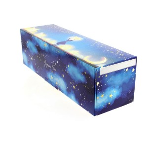 Boîte à Bûche Nuit Etoilée Joyeuses Fêtes (35 cm) - Carton