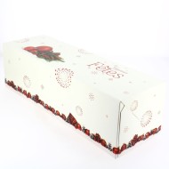 Boîte à Bûche Tradition Joyeuses Fêtes (35 cm) - Carton