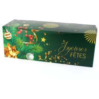 Bote  Bche Sapin et baies Joyeuses Ftes (30 cm)