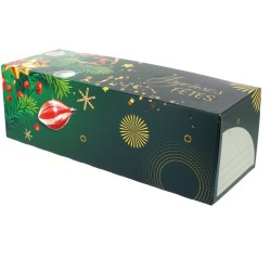 Bote  Bche Sapin et baies Joyeuses Ftes (30 cm). n1