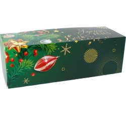 Bote  Bche Sapin et baies Joyeuses Ftes (30 cm). n2