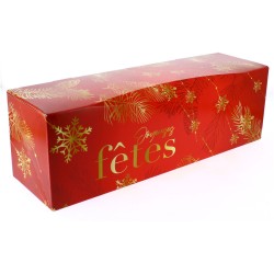 Bote  Bche Sapin large Rouge et Or Joyeuses Ftes (35 cm). n1