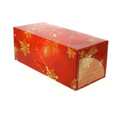 Bote  Bche Sapin large Rouge et Or Joyeuses Ftes (25 cm). n1