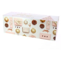 Bote  Bche Joyeuses Ftes Rose Chic - 30 cm