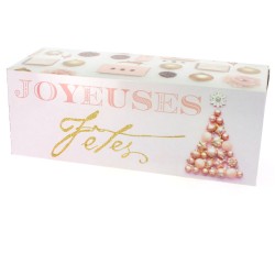 Bote  Bche Joyeuses Ftes Rose Chic - 30 cm. n2