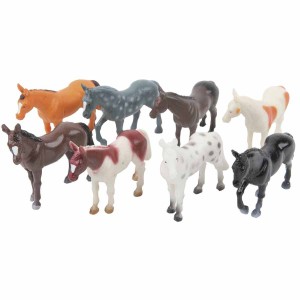 4 Figurines Cheval en Plastique