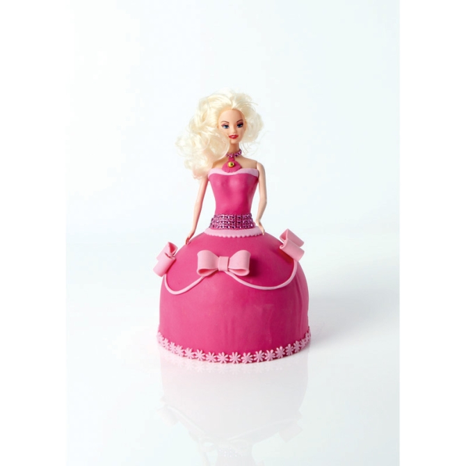 Buste Poupe Blonde pour Gteau Princesse Avec Pic - 6 cm 