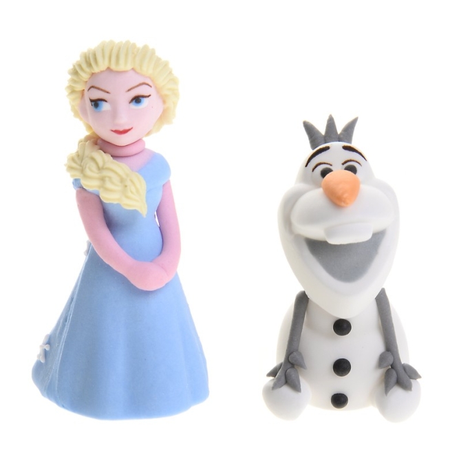Figurines sucre Reine des Neiges Elsa et Olaf 3D 