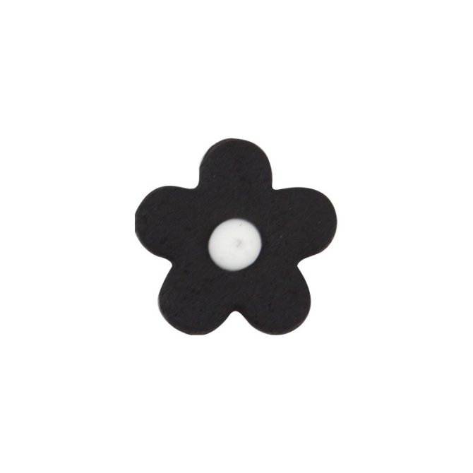 8 Petites Fleurs Noires en pte d amandes 