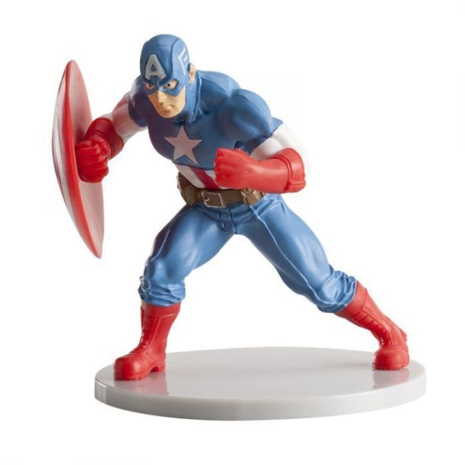 Figurine Captain America avec bouclier - Plastique 