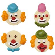 4 Têtes de clown en sucre et chocolat