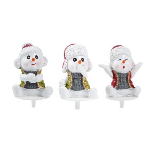 3 Pics Bonhomme de Neige (4 cm) - Plastique