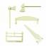 5 Dcors Outils pour Bche Dcoratifs Or