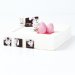 2 Petits Oeufs de Pâques 3D Rose (3,5 cm) - Chocolat blanc. n°2