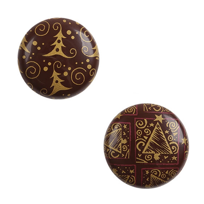 2 Pastilles Nol Or (3, 5 cm) - Chocolat au Lait 