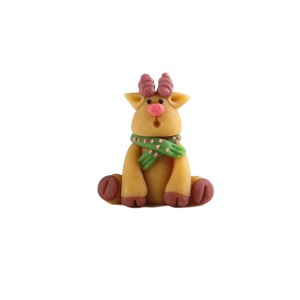 Renne 3D Echarpe Verte - Pte d'Amande (4 cm)