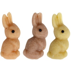 3 Lapins 2D en Massepain (3 cm)