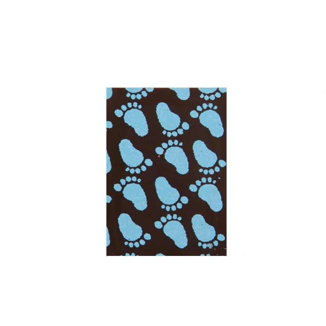 4 Plaquettes Naissance Bleu Chocolat (3, 5 cm) 