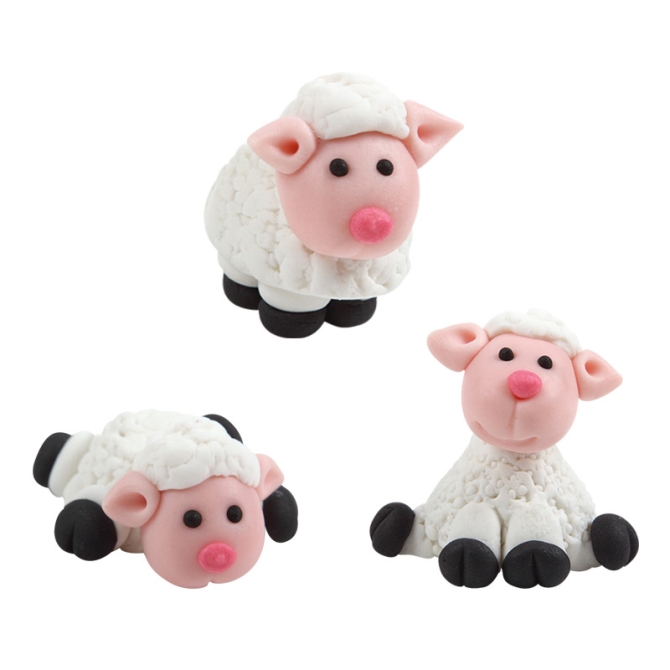 3 Moutons en Sucre (3 cm) 