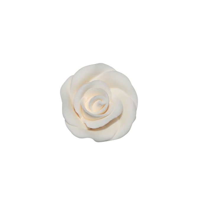 1 Mini Fleur Rose Blanche (2, 5 cm) - Non comestible 