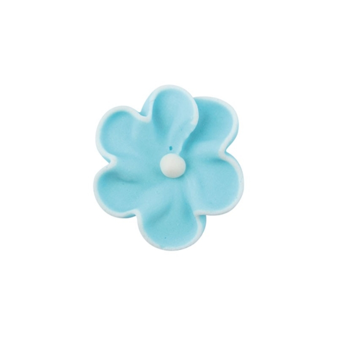 4 Petites Fleurs Bleu (2, 5 cm) - Sucre 