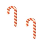 2 Canne  Sucre 2D ( 5 cm) - Chocolat Blanc