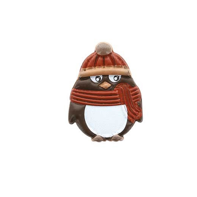 Pingouin Frileux 2D (5 cm) - Chocolat noir 