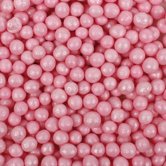 Sachet Petites Perles Rose Nacr (50 g - 4 mm) - Sucre 