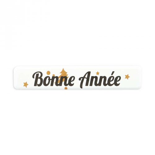 1 Plaquette Bonne Année (8 cm) - Chocolat Blanc 