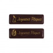 2 Mini Plaquettes Joyeuses Pâques (4,5 cm) - Chocolat