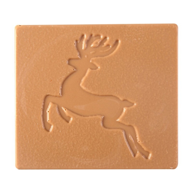 2 Embouts de Bche Renne Relief - Chocolat Caramel 