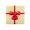 1 Grande Plaquette Cadeau Noeud Rouge  (5 cm) - Chocolat Blanc images:#0