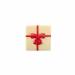 1 Plaquette Cadeau Noeud Rouge  (4 cm) - Chocolat Blanc. n1